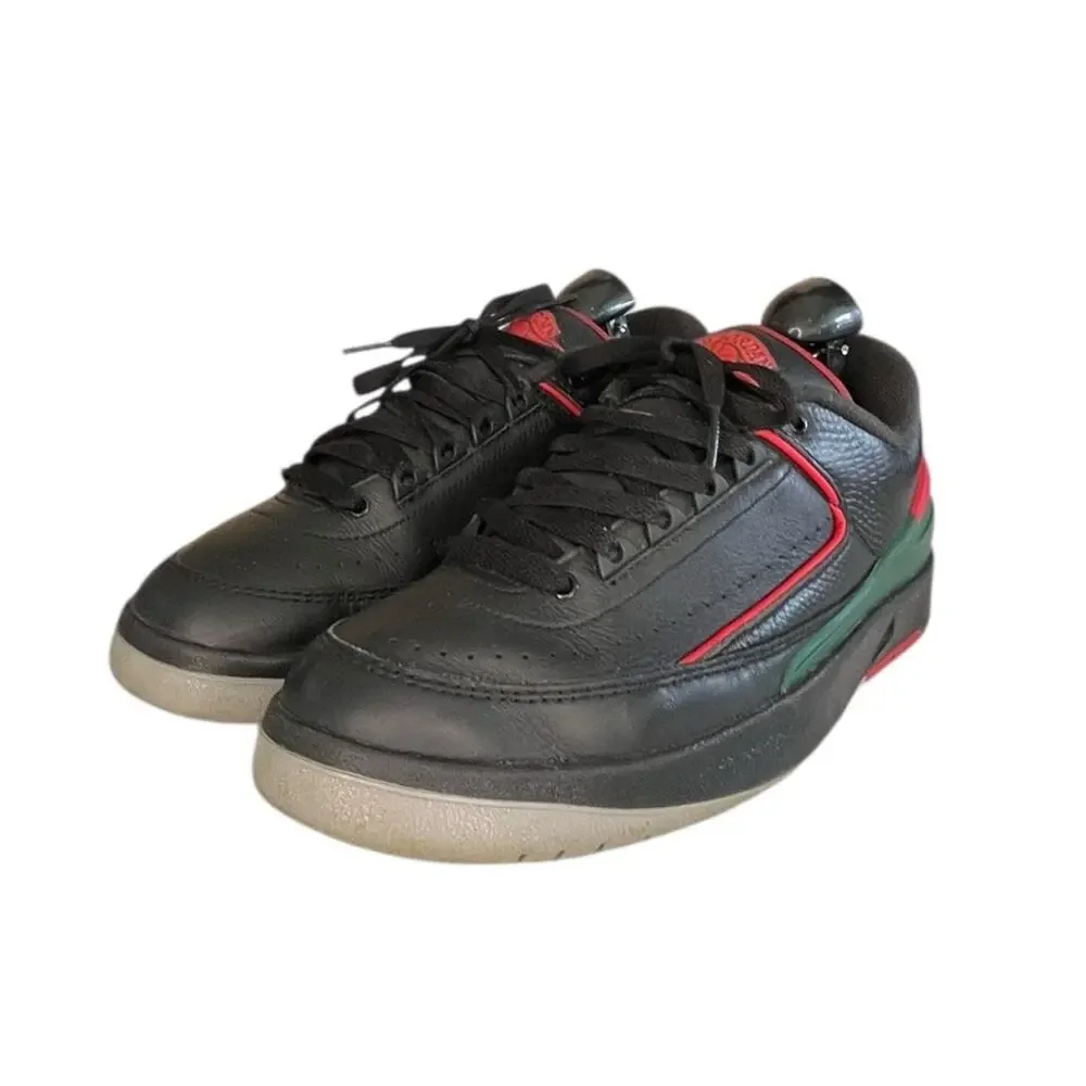 Jordan Men’s Black Red Green Low-Top Athletic Shoes